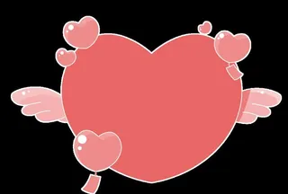 可爱翅膀爱心天使粉色图片
