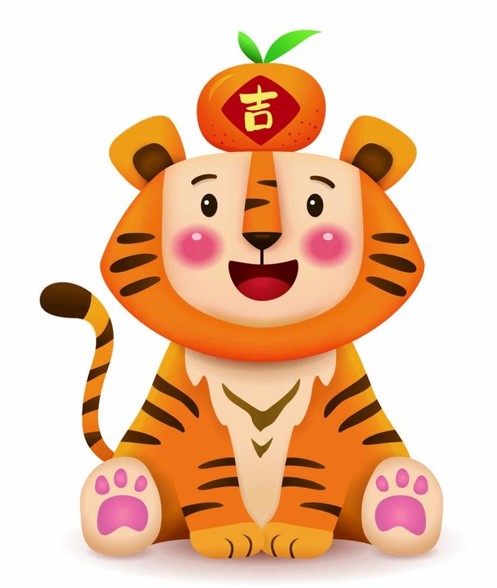 老虎卡通元素 图片