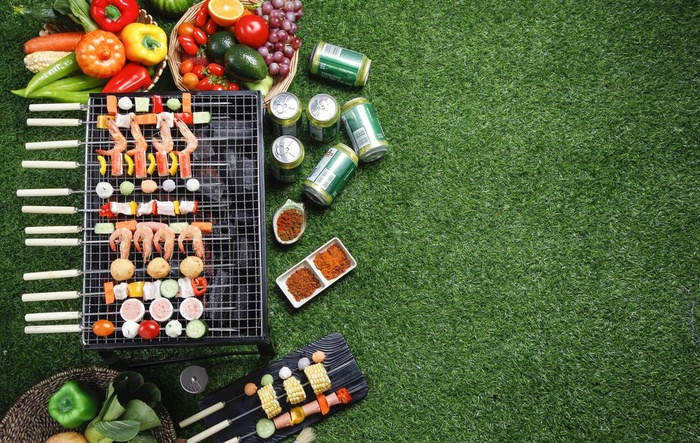 户外野餐烧烤美食图片