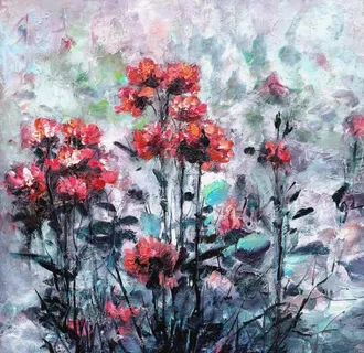 油画花卉图片 油画花卉图片