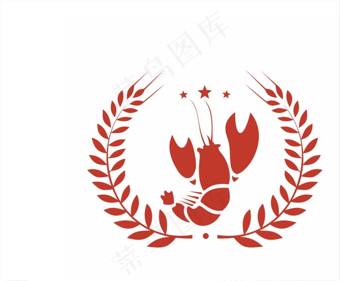 龙虾logo图片cdr矢量模版下载