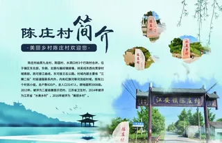 美丽乡村 村庄简介 展板图片
