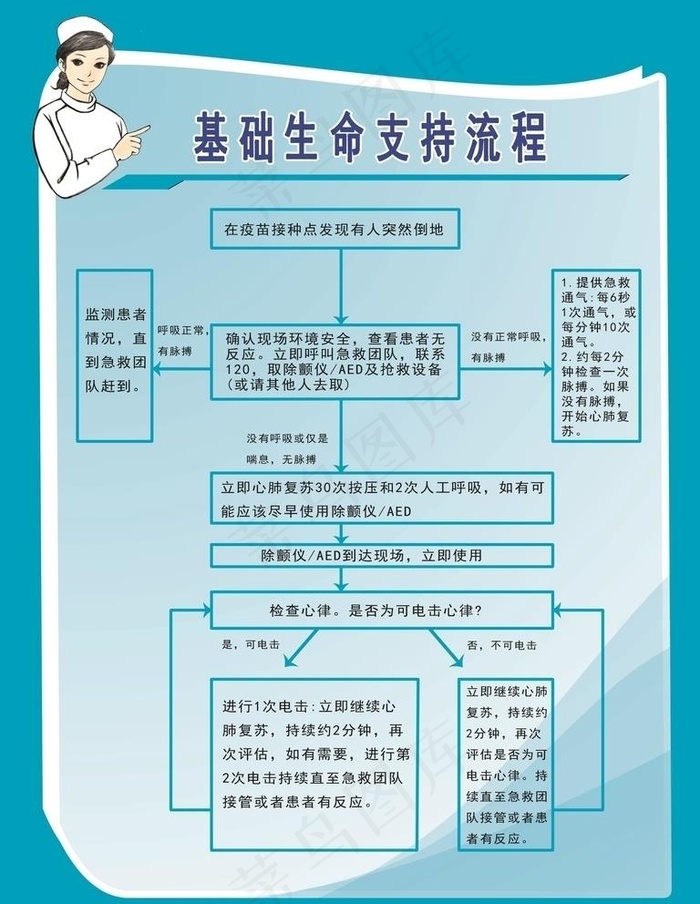 基础生命支持流程图片