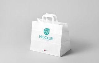 白色手提袋样机图片