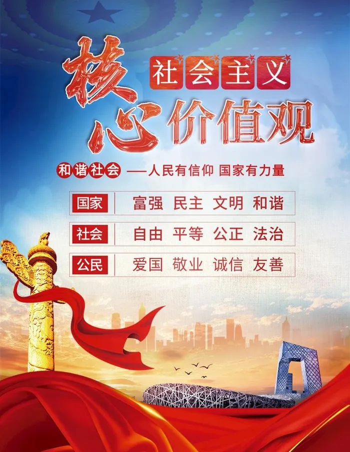 *核心,价值观,社会价值观,(3543x4724)psd模版下载