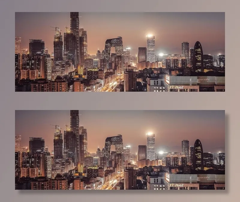 北京 夜景 地标 高楼大厦图片