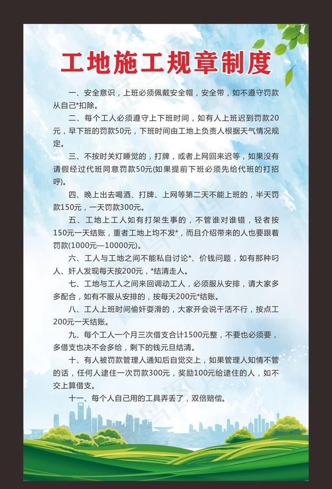 建筑制度牌 图片cdr矢量模版下载
