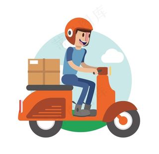 外卖 骑手 送餐 快递员图片