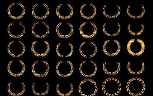 金色麦穗橄榄枝图片