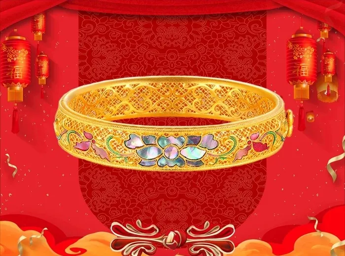 黄金手镯 黄金首饰 背景素材 图片