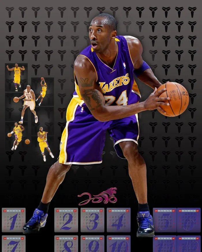 科比日历图片(4200x5400)psd模版下载