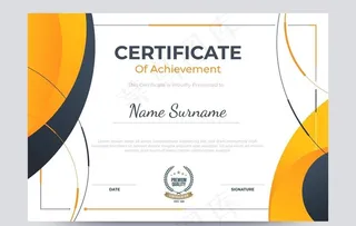 高档证书模板矢量图片