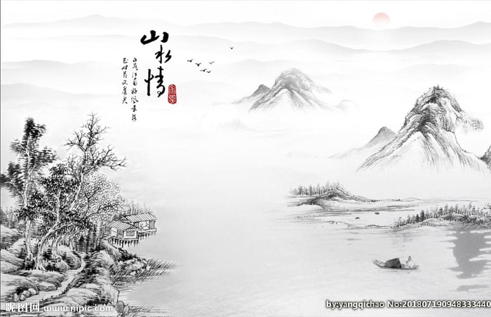 中式山水图片(9071x5669)