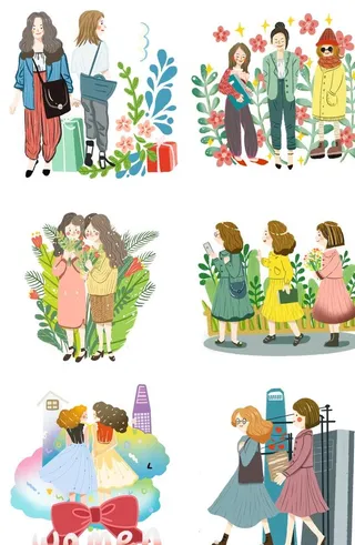 妇女节人物插画合集图片