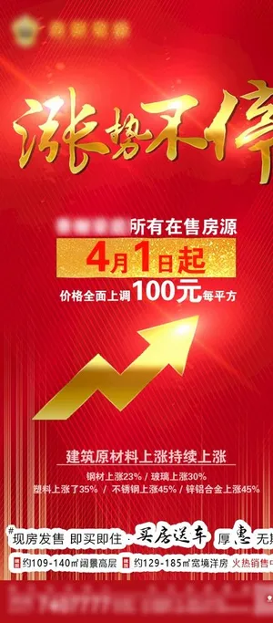 涨价海报图片