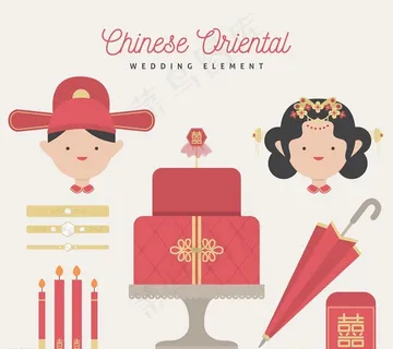 中式婚礼元素图片