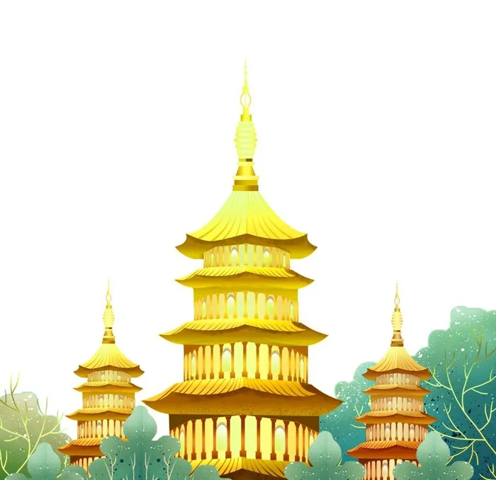 国潮建筑图片(2000x2000)psd模版下载