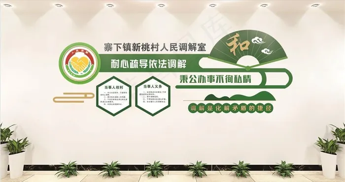 调解室文化墙图片cdr矢量模版下载