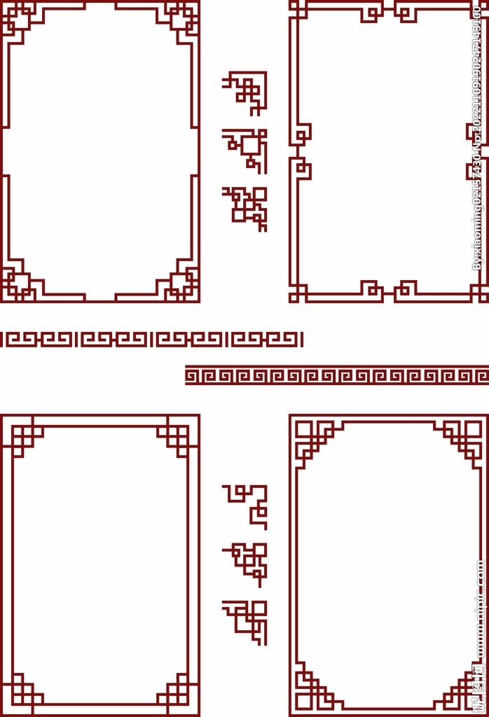 中式边框图片cdr矢量模版下载
