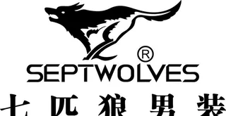 七匹狼 logo 印花 分色图片