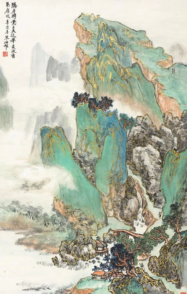 青绿山水图片