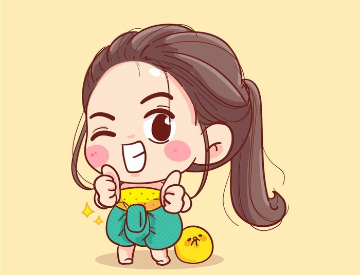 手绘可爱的卡通女孩图片