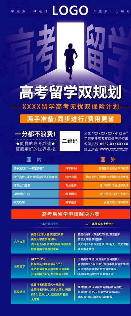 留学展架图片ai矢量模版下载