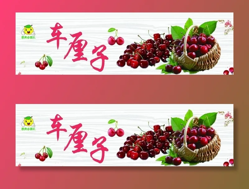 车厘子图片(8209x2598)psd模版下载