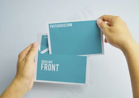 手持名片样机图片