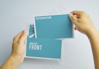 手持名片样机图片
