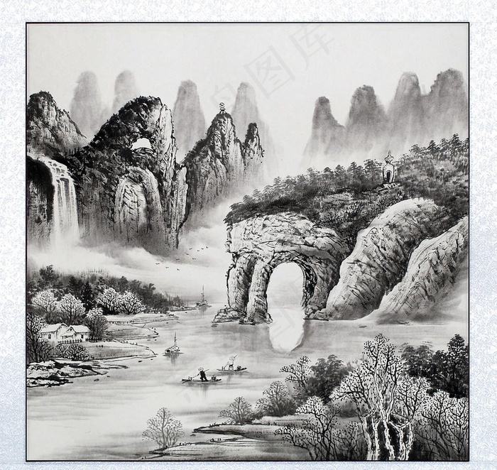 山水画 桂林山水图片