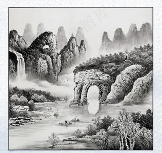 山水画 桂林山水图片