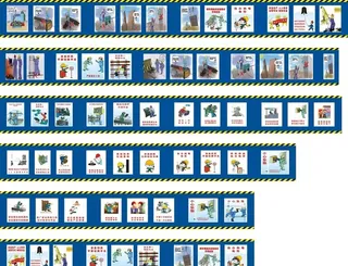 工地安全宣传长廊灯布图片