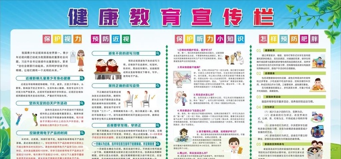 健康教育宣传图片cdr矢量模版下载