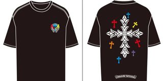 服装设计克罗心十字架短袖图片