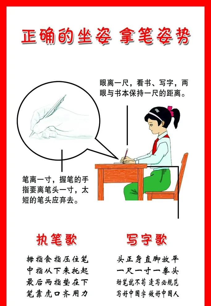 书写坐姿图片(1890x2835)psd模版下载
