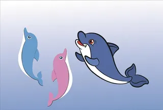 卡通海豚图片