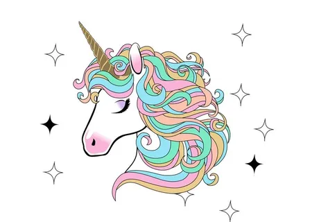 独角兽彩色毛图片