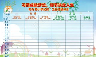 学校评比栏图片