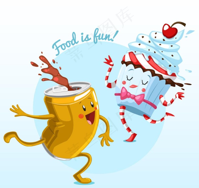 卡通夏日饮料冰激凌图片