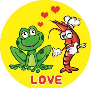 牛蛙爱大虾图片