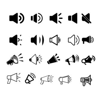 各种喇叭矢量图图片