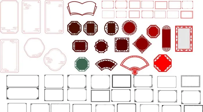 中式欧式边框图片cdr矢量模版下载