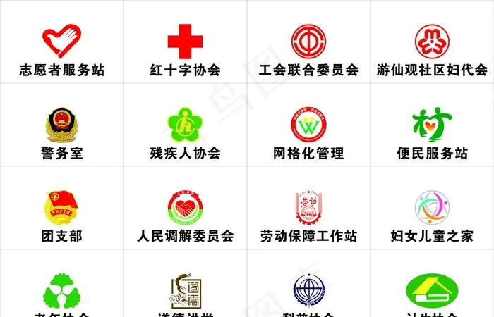 社区logo图片cdr矢量模版下载