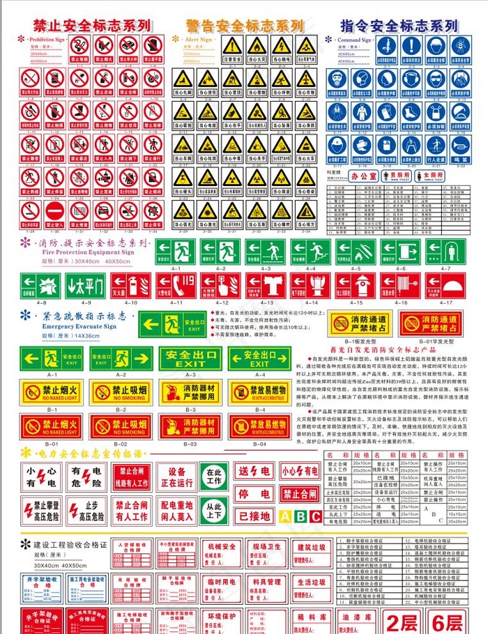 施工标志图图片cdr矢量模版下载