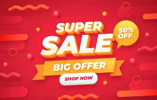 SALE红色促销海报矢量图片