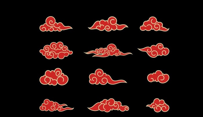 古典云纹图片ai矢量模版下载