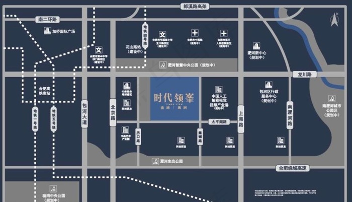 楼盘区位图图片ai矢量模版下载