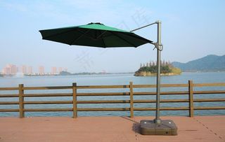 一园3米圆形墨绿色单顶罗马伞图片