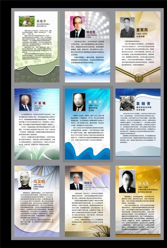 中国近代科学家简介图片psd模版下载